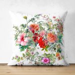 - Suet-K-2409 - Realhomes  Demet Çiçek Dijital Baskılı Çift Taraflı Süet Yastık Kırlent Kılıfı Realhomes