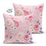 - Suet-K-2411-1 - Realhomes  Pudra Temalı Kavaniçe Dijital Baskılı Çift Taraflı Süet Yastık Kırlent Kılıfı Realhomes