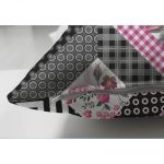 - Suet-K-2429-2 - Realhomes  Çiçek Desenli Puan Motifli Çift Taraflı Süet Yastık Kırlent Kılıfı Realhomes