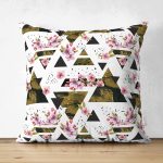 Mozaik Desenli Dekoratif Çift Taraflı Süet Yastık Kırlent Kılıfı Realhomes