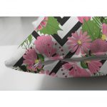 - Suet-K-2442-2 - Realhomes  Zigzag Zebra Desenli Ogea Desenli Dekoratif Çift Taraflı Süet Yastık Kılıfı Realhomes