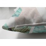 - Suet-K-2455-2 - Realhomes Geometrik Palmiye Desenli Dijital Baskılı Çift Taraflı Süet Yastık Kırlent Kılıfı Realhomes