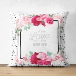 A True Love Story Dijital Baskılı Dijital Çift Taraflı Süet Yastık Kırlent Kılıfı Realhomes