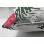 - Suet-K-2463-2 - Realhomes Mavi Papağan Dijital Baskılı Çift Taraflı Süet Yastık Kırlent Kılıfı Realhomes