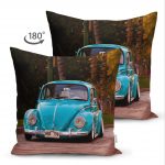 Vosvos Resimli Dijital Baskılı Çift Taraflı Süet Yastık Kırlent Kılıfı Realhomes