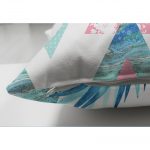 Palmiye Desenli Geometrik Şekiller Dekoratif Çift Taraflı Süet Yastık Kılıfı Realhomes