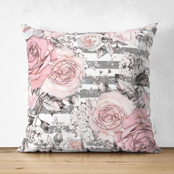 - Suet-K-2480 - Realhomes  Home Sweet Home Dijital Baskılı Dekoratif Çift Taraflı Süet Yastık Kırlent Kılıfı Realhomes