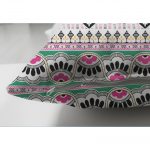 - Suet-K-2482-2 - Realhomes  Simetrik Çini Motifli Dekoratif Çift Taraflı Süet Yastık Kırlent Kılıfı Realhomes