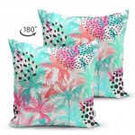 - Suet-K-2484-1 - Realhomes  Ogea Desenli Renkli Modern Çift Taraflı Süet Yastık Kırlent Kılıfı Realhomes