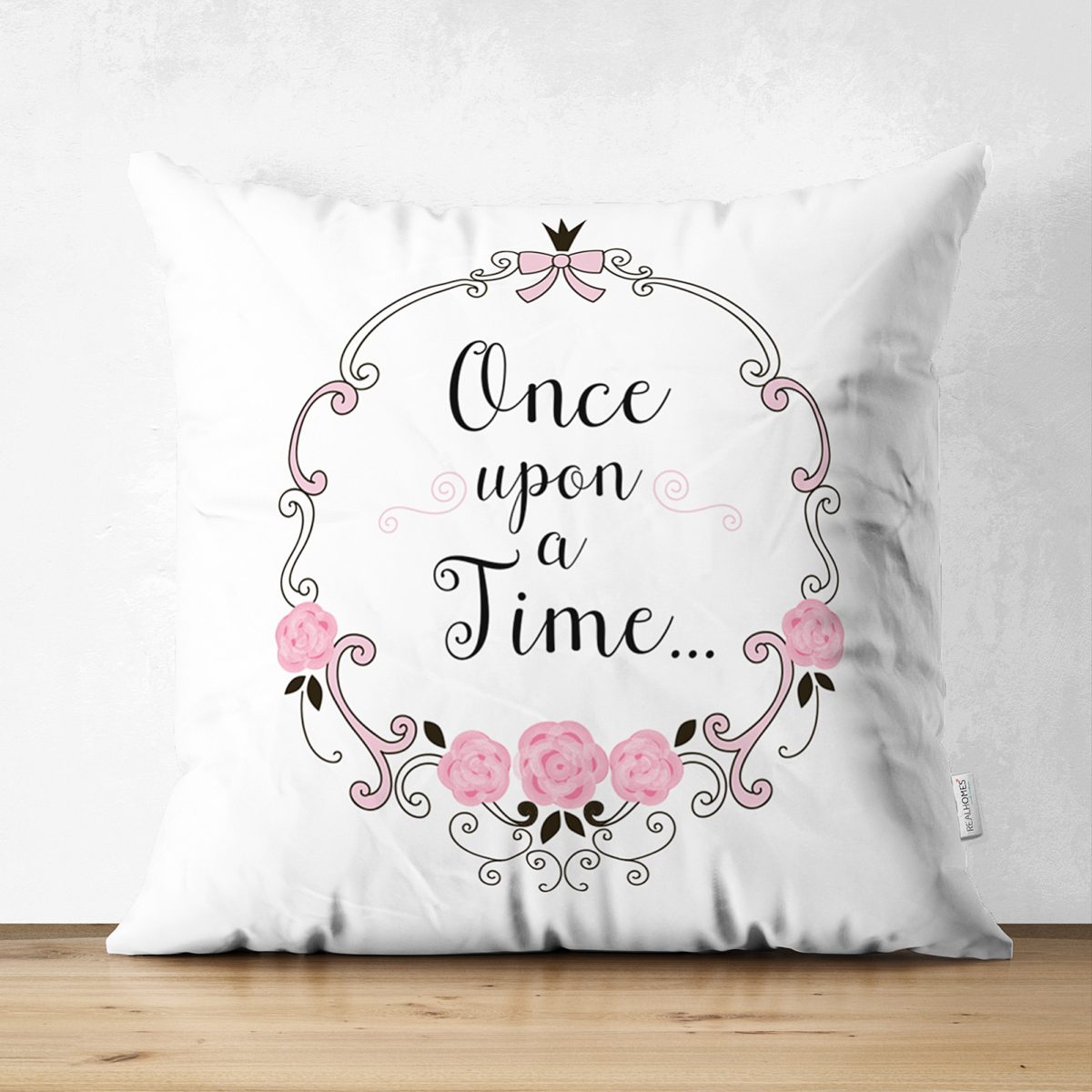 Once Upon A Time Dijital Baskılı Çift Taraflı Süet Yastık Kırlent Kılıfı Realhomes