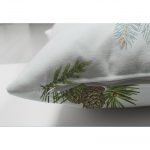 - Suet-K-2507-2 - Realhomes  Çam Dalı Motifli Dijital Baskılı Çift Taraflı Süet Yastık Kırlent Kılıfı Realhomes