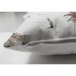 Beyaz Temalı Palmiye Adası Dijital Baskılı Çift Taraflı Süet Yastık Kırlent Kılıfı Realhomes