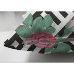 - Suet-K-2524-2 - Realhomes  Karışık Desenli Gül Dijital Baskılı Dekoratif Çift Taraflı Süet Kırlent Kılıfı Realhomes