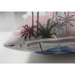 - Suet-K-2535-2 - Realhomes  Palmiye Motifli Ada Desenli Dijital Baskılı Çift Taraflı Süet Yastık Kırlent Kılıfı Realhomes