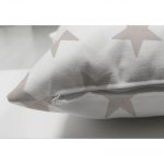 - Suet-K-2545-2 - Realhomes  Açık Gri Yıldız Modern Çift Taraflı Süet Yastık Kırlent Kılıfı Realhomes