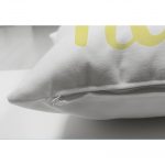 - Suet-K-2563-2 - Realhomes  Sarı Home Sweet Home Dekoratif Çift Taraflı Süet Yastık Kırlent Kılıfı Realhomes