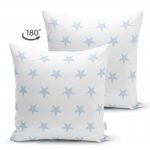 - Suet-K-2567-1 - Realhomes  Mavi Yıldız Desenli Modern Dijital Baskılı Çift Taraflı Süet Yastık Kılıfı Realhomes