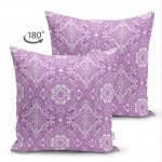 - Suet-K-281-1 - Realhomes  RealHomes Dijital Baskılı Dekoratif Çift Taraflı Süet Yastık Kırlent Kılıfı Realhomes