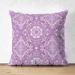 - Suet-K-281 - Realhomes  RealHomes Dijital Baskılı Dekoratif Çift Taraflı Süet Yastık Kırlent Kılıfı Realhomes