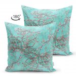- Suet-K-3001-1 - Realhomes Yağlı Boya Yeşil Ağaç Motifleri Dijital Baskılı Çift Taraflı Süet Yastık Kırlent Kılıfı Realhomes