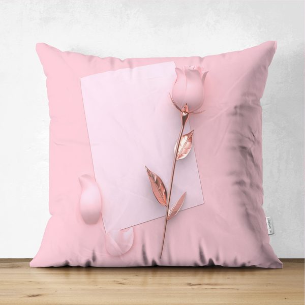 Çift Taraflı Yılbaşı Geyikleri ve Ağaçlar Dijital Baskılı Dekoratif Süet Yastık Kırlent Kılıfı Realhomes