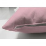 - Suet-K-3019-2 - Realhomes  Çift Taraflı Pembe Zeminli Altın Gül 3D Dijital Baskılı Süet Yastık Kırlent Kılıfı Realhomes