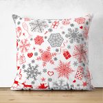 - Suet-K-3030 - Realhomes Çift Taraflı Yılbaşı Motifleri Dijital Baskılı Dekoratif Süet Yastık Kırlent Kılıfı Realhomes