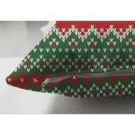 - Suet-K-3034-2 - Realhomes  Çift Taraflı Merry Christmas Motifli Dijital Baskılı Süet Yastık Kırlent Kılıfı Realhomes