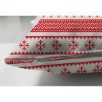 - Suet-K-3044-2 - Realhomes  Çift Taraflı Ekose Dokuma Desenli Yılbaşı Temalı Süet Yastık Kırlent Kılıfı Realhomes