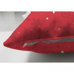 Çift Taraflı Merry Christmas Geyik Desenli Dekoratif Süet Yastık Kırlent Kılıfı Realhomes