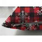 Çift Taraflı Siyah Beyaz Ekose Desenli Altın Yaldızlı Dekoratif Süet Yastık Kılıfı Realhomes