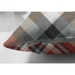 - Suet-K-3085-2 - Realhomes  Çift Taraflı Kırmızı Siyah Beyaz Ekose Desenli Dekoratif Süet Yastık Kırlent Kılıfı Realhomes