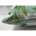 Çift Taraflı Yeşil Çizgili Limon Desenli Dijital Baskılı Dekoratif Süet Yastık Kırlent Kılıfı Realhomes