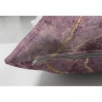 - Suet-K-3121-2 - Realhomes Çift Taraflı Altın Yaldızlı Mermer Desenli Dijital Baskılı Süet Yastık Kırlent Kılıfı Realhomes