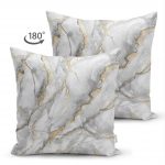 - Suet-K-3136-1 - Realhomes  Çift Taraflı Modern Mermer Desenli Dijital Baskılı Süet Yastık Kırlent Kılıfı Realhomes