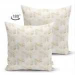 - Suet-K-3142-1 - Realhomes  Çift Taraflı Geometrik Mermer Zeminli Modern Süet Yastık Kırlent Kılıfı Realhomes