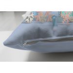 - Suet-K-3145-2 - Realhomes  Çift Taraflı Açık Mavi Kar Tanesi Temalı Dijital Baskılı Süet Yastık Kırlent Kılıfı Realhomes