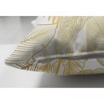 - Suet-K-3156-2 - Realhomes Çift Taraflı Vizon Renk Amazon Yaprakları Temalı Modern Süet Yastık Kırlent Kılıfı Realhomes