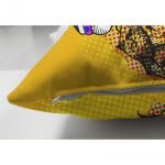 - Suet-K-3168-2 - Realhomes  Çift Taraflı Summer Ananas Tasarımlı Dekoratif Süet Yastık Kırlent Kılıfı Realhomes