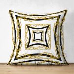 - Suet-K-3172 - Realhomes  Realhomes Çift Taraflı Geometrik Zeminli Özel Tasarım Süet Yastık Kırlent Kılıfı Realhomes