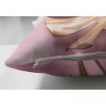 - Suet-K-3173-2 - Realhomes  Çift Taraflı 3D Yaprak ve Ananas Desenli Özel Tasarım Süet Yastık Kırlent Kılıfı Realhomes