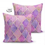 - Suet-K-3179-1 - Realhomes  Çift Taraflı Geometrik Açık Pudra Renkli Modern Süet Yastık Kırlent Kılıfı Realhomes
