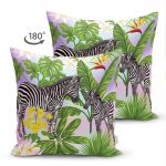 - Suet-K-3182-1 - Realhomes  Çift Taraflı Egzotik Zebra Desenli Modern Süet Yastık Kırlent Kılıfı Realhomes