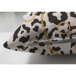 - Suet-K-3190-2 - Realhomes  Çift Taraflı Zebra Desenli Altın Detaylı Modern Süet Yastık Kırlent Kılıfı Realhomes