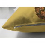 - Suet-K-3191-2 - Realhomes  Çift Taraflı Sarı Zeminli 3D Ananas Modern Tasarımlı Süet Yastık Kırlent Kılıfı Realhomes