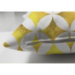 - Suet-K-3196-2 - Realhomes  Çift Taraflı Geometrik Altın Renkte Desenler Modern Süet Yastık Kırlent Kılıfı Realhomes