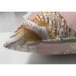 - Suet-K-3199-2 - Realhomes  Çift Taraflı Pembe Zeminde Deniz Kabukları Modern Süet Yastık Kırlent Kılıfı Realhomes