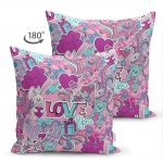 - Suet-K-3214-1 - Realhomes  Çift Taraflı Love You Özel Tasarımlı Çocuk Odası Süet Yastık Kırlent Kılıfı Realhomes