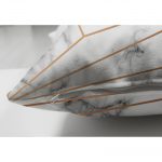 - Suet-K-3224-2 - Realhomes  Çift Taraflı Mermer Zeminde Altın Geometrik Şekiller Özel Tasarımlı Süet Yastık Kırlent Kılıfı Realhomes