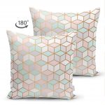 - Suet-K-3231-1 - Realhomes  Çift Taraflı Geometrik Desenli 3D Özel Tasarımlı Modern Süet Yastık Kırlent Kılıfı Realhomes